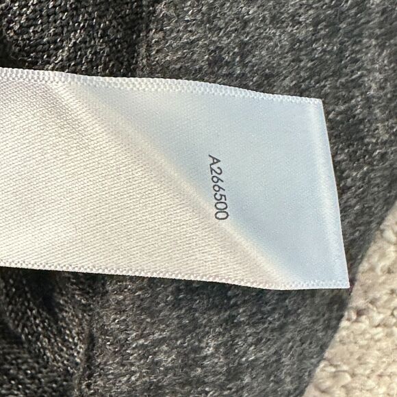 LOGO Lori Goldstein Sweater Women L Gray Black Pockets Faux Suede Sleeves Jacket - Picture 8 of 10